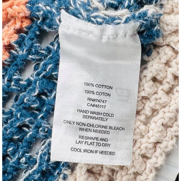 Natural Reflections Women's size Large Sweater Duster Cardigan Colorful Stripes - Picture 4 of 5